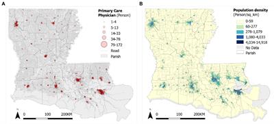 Disparities in spatial accessibility of primary care in Louisiana: From physical to virtual accessibility